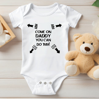 Funny Daddy you can do this! | Humour Baby Daddy Bodysuit
