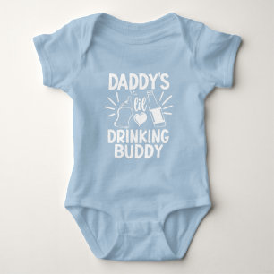 funny Daddy's drinking buddy unisex Baby Bodysuit