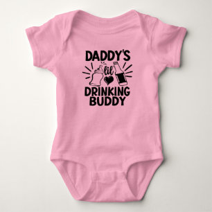 funny Daddy's drinking buddy unisex Baby Bodysuit