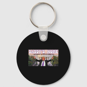 Funny Daddy's Home Trump 2024 Stand With Trump Gif Key Ring