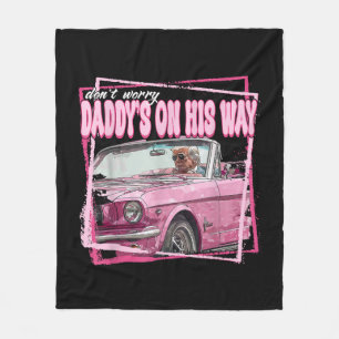 Funny Daddy's Home Trump Pink 2024 Take America Ba Fleece Blanket