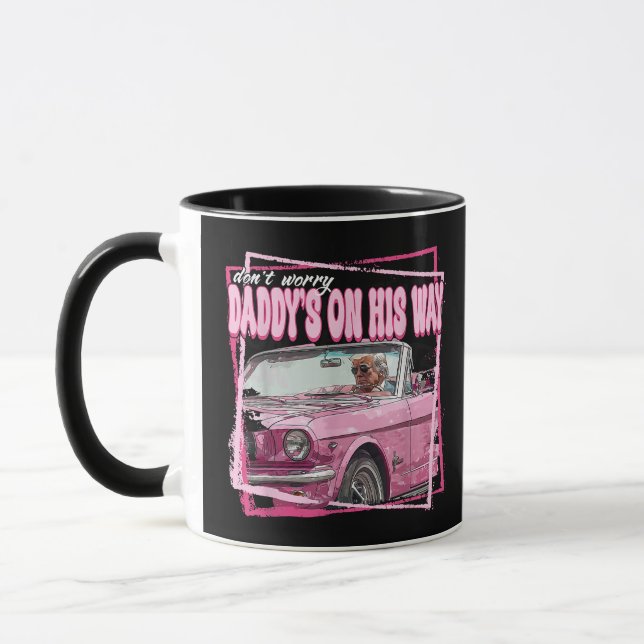 Funny Daddy's Home Trump Pink 2024 Take America Ba Mug (Left)