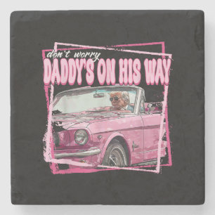 Funny Daddy's Home Trump Pink 2024 Take America Ba Stone Coaster