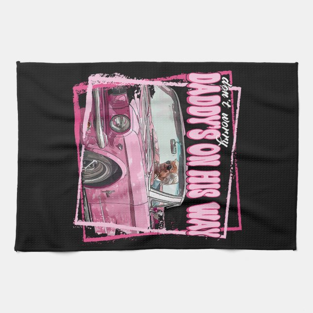 Funny Daddy's Home Trump Pink 2024 Take America Ba Tea Towel (Horizontal)