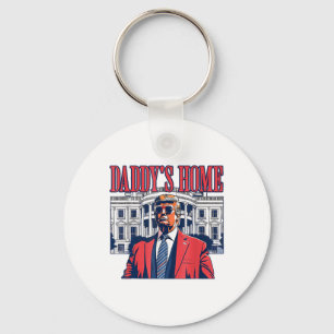 Funny Daddys Home Trump Pink 2024 Take America Bac Key Ring