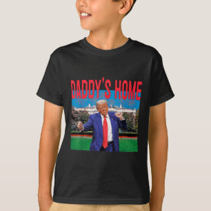 Funny Daddys Home Trump Pink 2024 Take America Bac T-Shirt