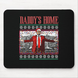 Funny Daddys Home Trump Ugly Christmas Sweater Mouse Mat