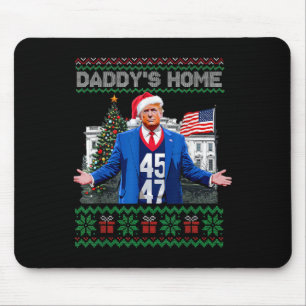Funny Daddy's Home Trump Ugly Christmas Sweater Xm Mouse Mat