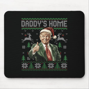 Funny Daddy's Home Trump Ugly Christmas Sweater Xm Mouse Mat