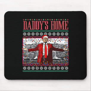 Funny Daddys Home Trump Ugly Christmas Sweater Xma Mouse Mat
