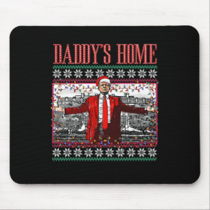 Funny Daddys Home Trump Ugly Christmas Sweater Xma Mouse Mat