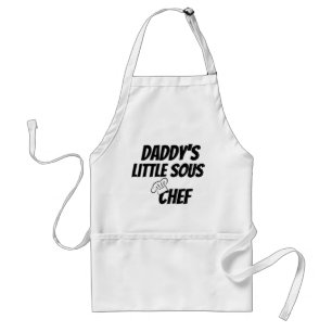 Funny Daddy's little sous chef adult gift Standard Apron