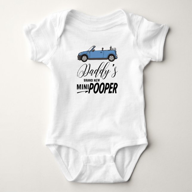 Funny - Daddy's Mini Pooper Baby Design Bodysuit (Front)