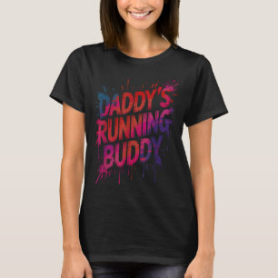 Funny daddy's running buddy dad half marathon T-Shirt