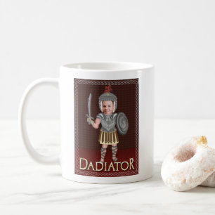 Funny Dadiator Father's Day Custom Dad Photo Coffee Mug