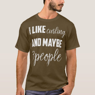 Funny dads curling design fathers day gift idea T-Shirt