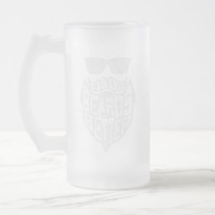 FUNNY DADS WITH BEARDS ARE BETTER FATHERS DAY FROSTED GLASS BEER MUG