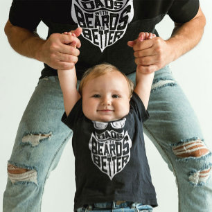 FUNNY DADS WITH BEARDS ARE BETTER FATHERS DAY TODDLER T-Shirt