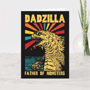 Funny Dadzilla Father Of The Monsters Vintage Fath Card