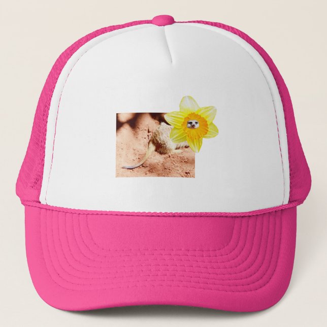 Funny Daffodil Meerkat, Trucker Hat (Front)