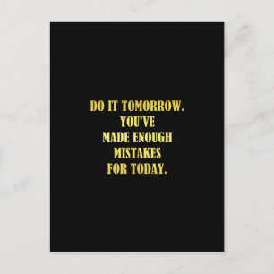 Funny Daily Mistakes Joke Postcard