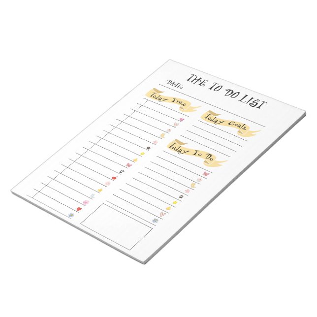 Funny Daily planner, Motivational to-do list Notepad (Angled)