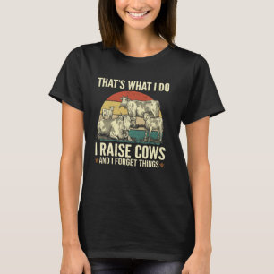 Funny Dairy Cow Farmer Raising Dairy Cows And Forg T-Shirt