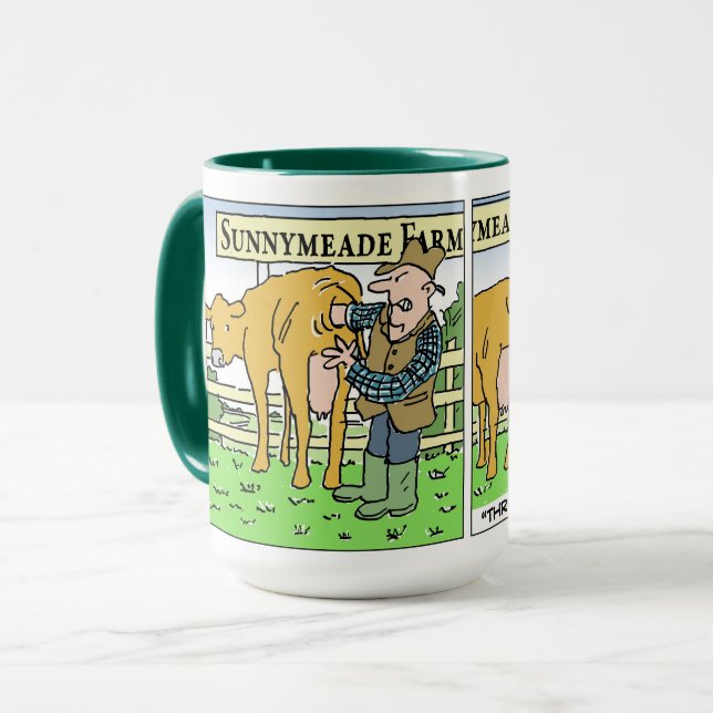 Funny Dairy Farmer on Farm Open Day Mug (Front Left)
