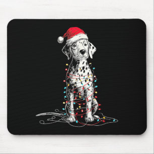 Funny Dalmatian Christmas Graphics Dog Lights Love Mouse Mat