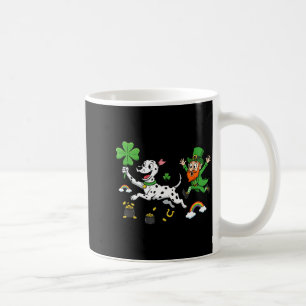 Funny dalmatian clover st patricks day womens mens coffee mug