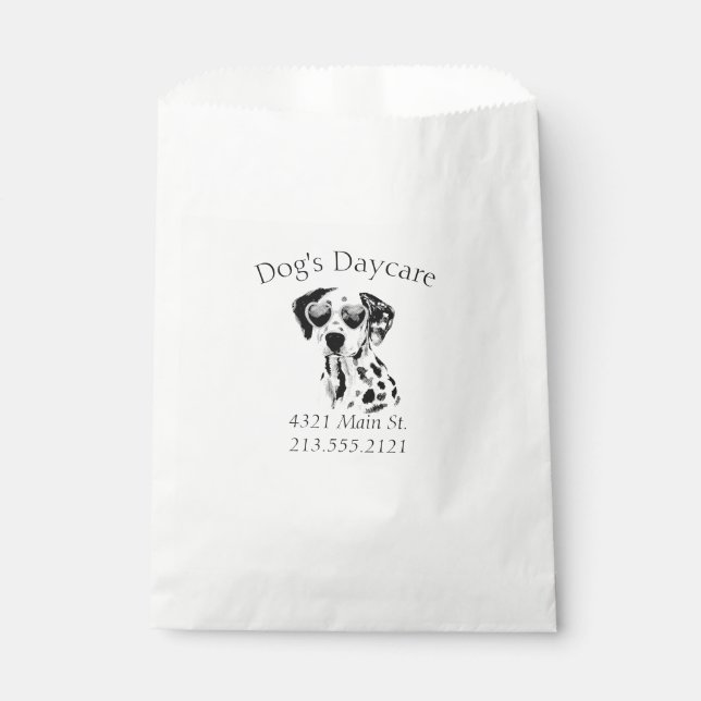 Funny Dalmatian Dog Business Favour Bags (Front)