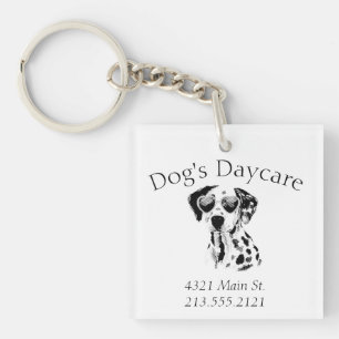 Funny Dalmatian Dog Business Key Ring