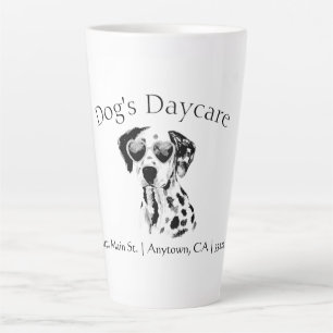 Funny Dalmatian Dog Business Latte Mug