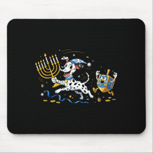 Funny Dalmatian Dreidel Menorah Hanukkah Kids Wome Mouse Mat