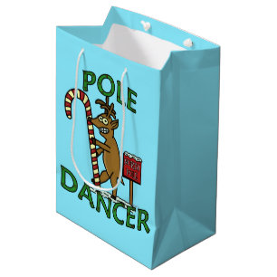 Funny Dancer Christmas Reindeer Pun Medium Gift Bag