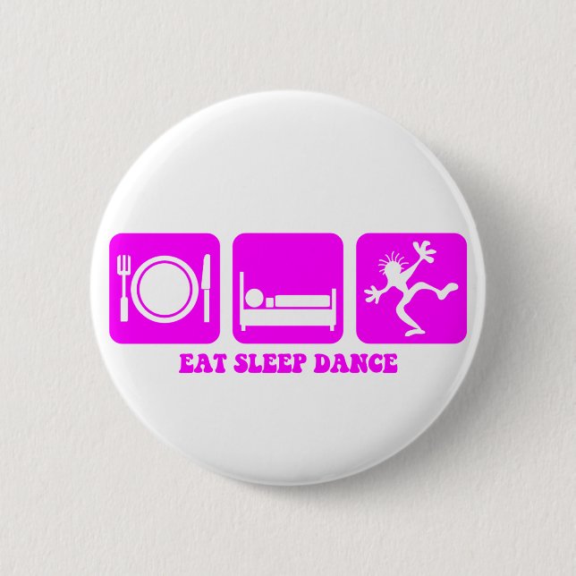 Funny dancing 6 cm round badge (Front)