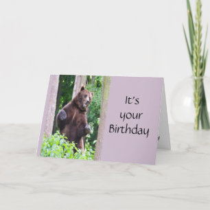 Funny Dancing Bear Birthday Animal Humour Card