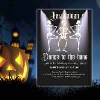 Funny Dancing Black Skeleton Halloween Party