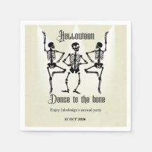 Funny Dancing Black Skeleton Halloween Party
