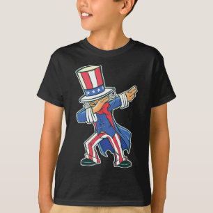 Funny Dancing Dabbing Uncle Sam 4th Of July Boys G T-Shirt