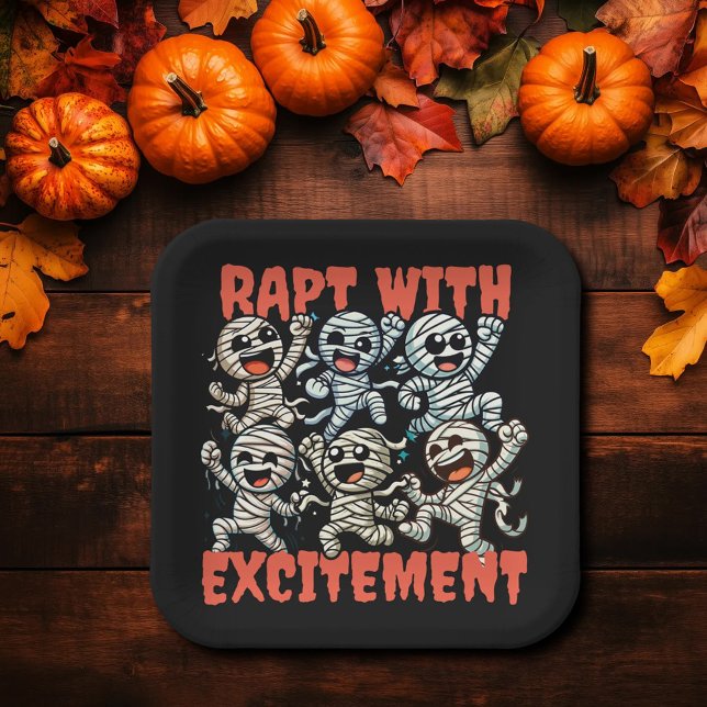 Funny Dancing Mummies Rapt with Excitement Paper Plate (Funny Dancing Mummies Rapt with Excitement Paper Plate Cover Photo)