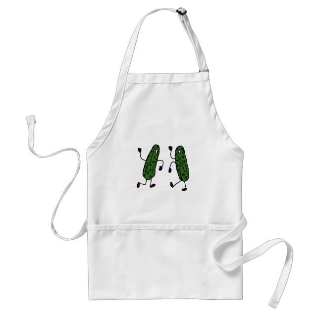 Funny Dancing Pickles Art Standard Apron (Front)