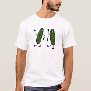 Funny Dancing Pickles Art T-Shirt