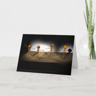 Funny Dancing Pumpkins Card