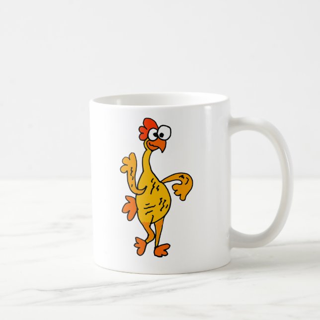 Funny Dancing Rubber Chicken Coffee Mug (Right)