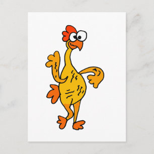 Funny Dancing Rubber Chicken Postcard