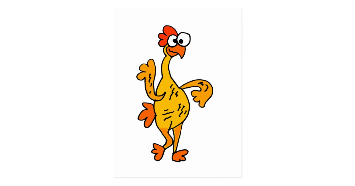 Funny Dancing Rubber Chicken Postcard Zazzle.co.uk