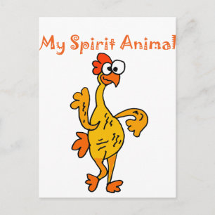 Funny Dancing Rubber Chicken Spirit Guide Postcard
