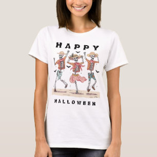 Funny Dancing Skeleton Halloween T-Shirt