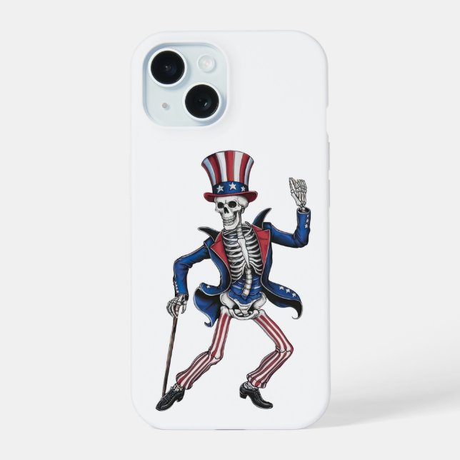 Funny Dancing Skeleton Phone Case (Back)